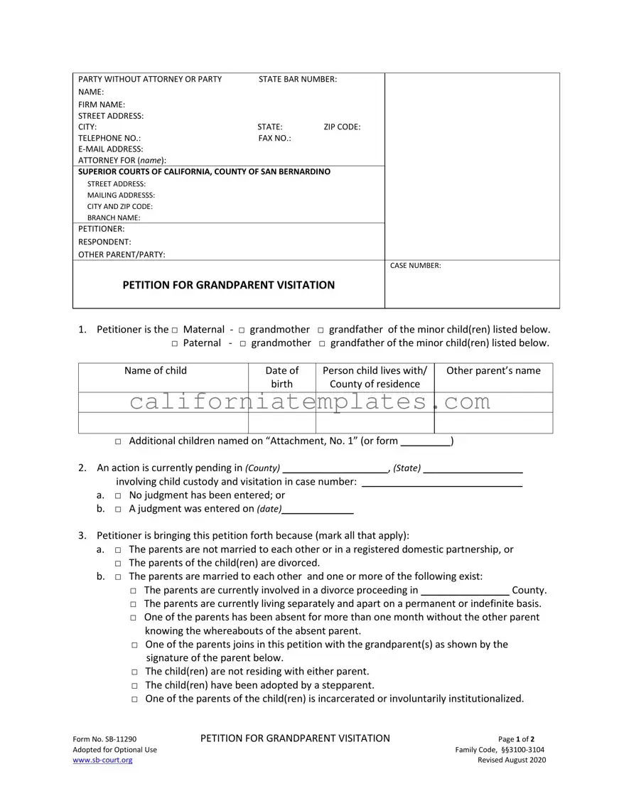 Fill Out Your California Sb 11290 Template