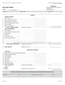 Fill Out Your California Balance Sheet Template