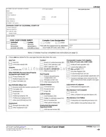 Fill Out Your California Civil Template