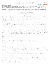 Fill Out Your California Advanced Health Care Directive Template