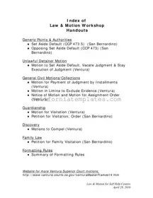 Fill Out Your Motion To Set Aside Default Judgment Los Angeles California Template