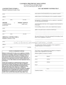 Fill Out Your California Preliminary 20 Day Notice Template