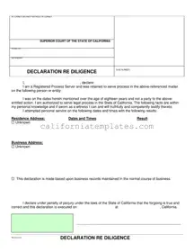 Fill Out Your California Diligence Template